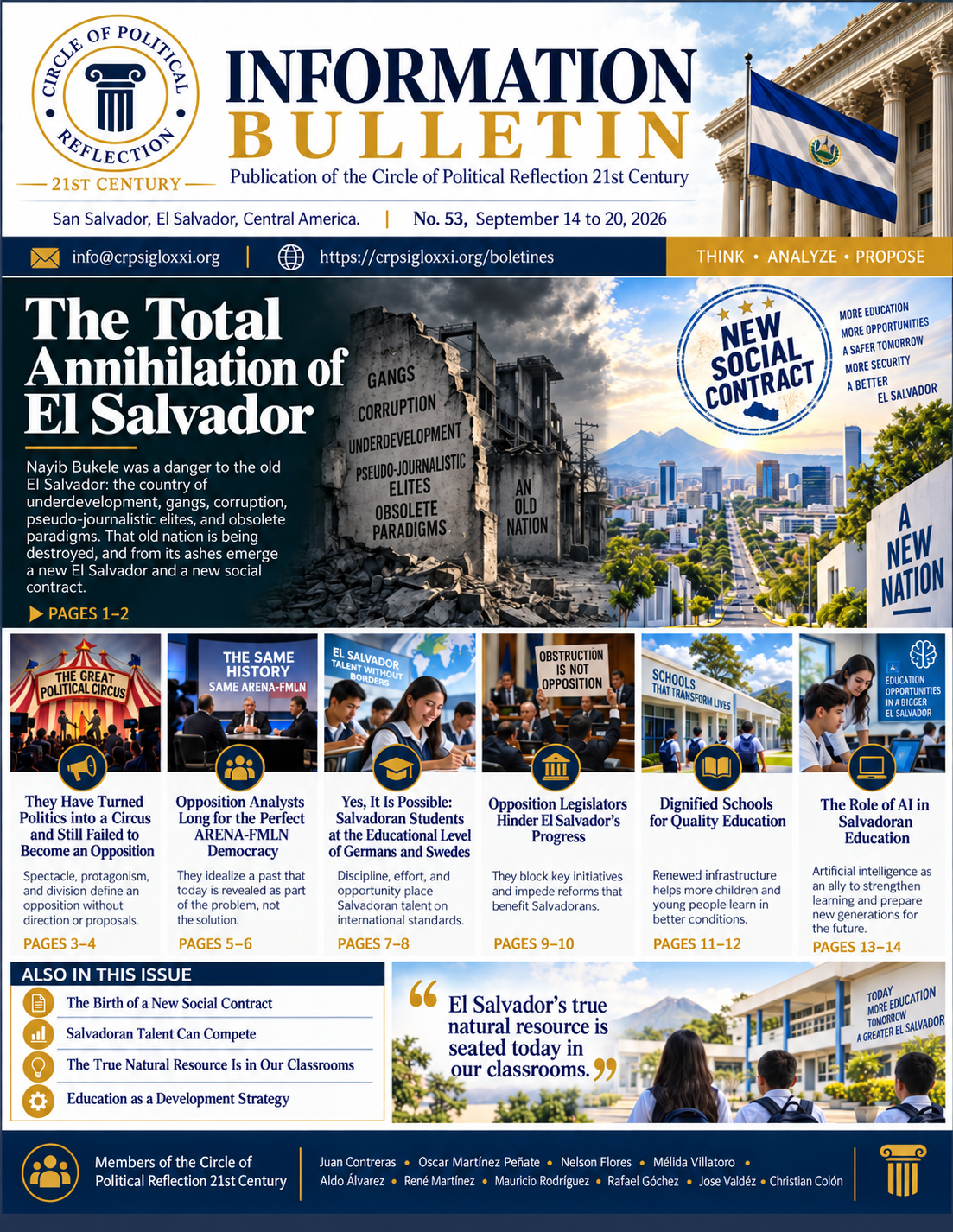 Num. 53 (2026): Newsletter of the 21st Century Political Reflection Circle